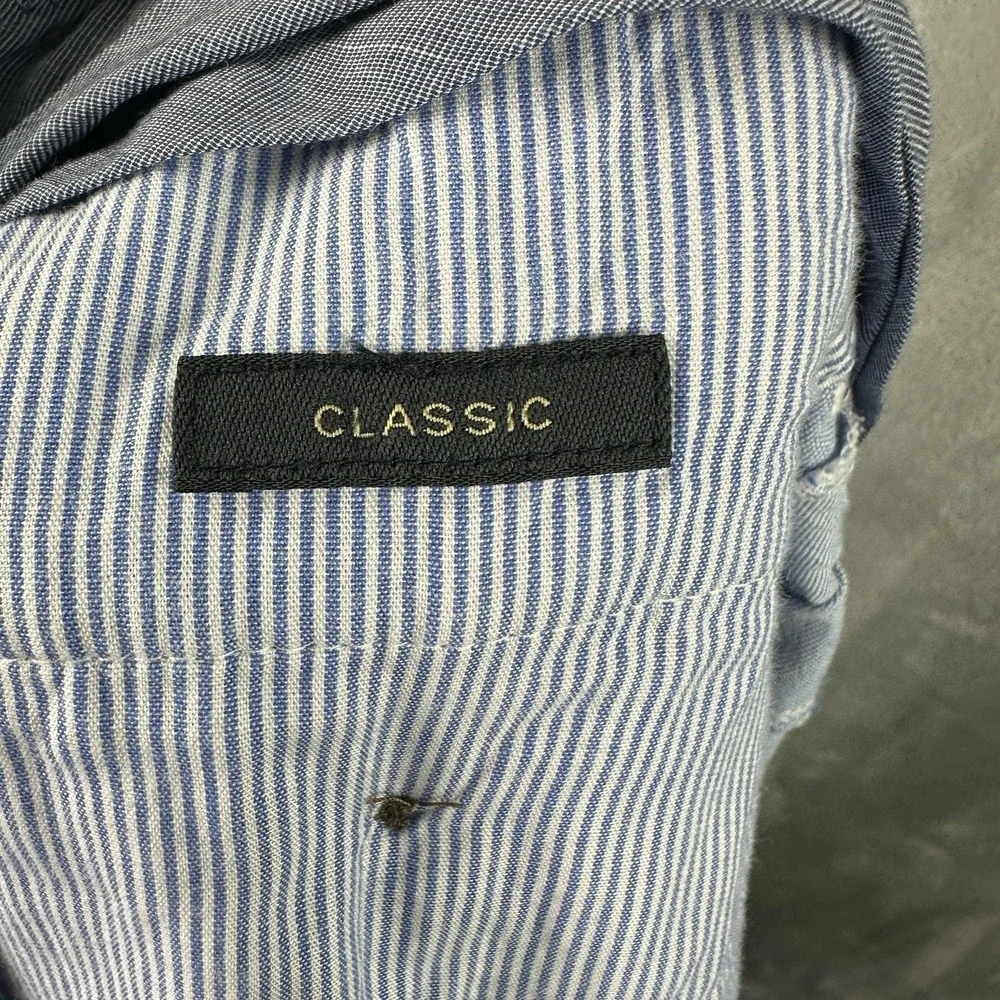 J.Crew Bowery Classic Chino Pants Men's 36x30 Blue Cotton Flat Front Casual - Picture 9 of 11
